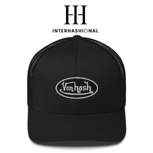 Carica l'immagine nel visualizzatore di Gallery, Interhashional - Von Hash x FIRE Melt God Trucker Cap - BLK