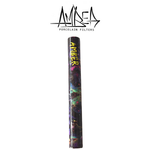 AMBER FILTERS - PORCELAIN TIP - LONG / THICK - PSYCHEDLIC