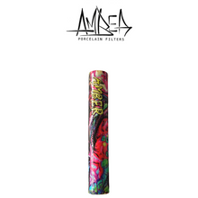 Load image into Gallery viewer, AMBER FILTERS - PORCELAIN TIP - SHORT / THICK - PSYCHEDELIC