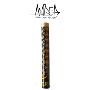 AMBER FILTERS - PORCELAIN TIP - LONG / THICK - FLOWER OF LIFE