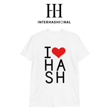 Load image into Gallery viewer, Interhashional - I &lt;3 Hash - Short-Sleeve Unisex T-Shirt (WHT)
