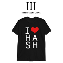 Load image into Gallery viewer, Interhashional - I &lt;3 Hash - Short-Sleeve Unisex T-Shirt (BLK)
