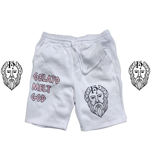 T.H.G. - GELATO MELT GOD - Men's fleece shorts (BLK / WHT)