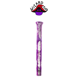WIZARD TIPS - Flat Glass Tip W/ Purple Crystals