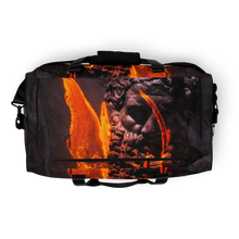Load image into Gallery viewer, T.H.G. - FIRE MELT GOD - Full Print Full Melt Duffle bag
