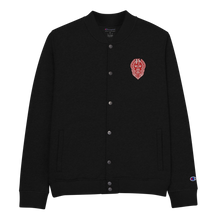 Load image into Gallery viewer, T.H.G. - FIRE MELT GOD - Embroidered Champion Bomber Jacket
