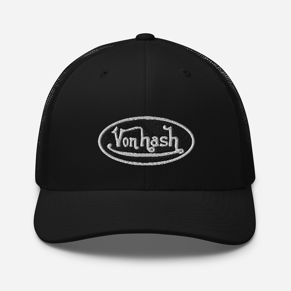 Interhashional - Von Hash x FIRE Melt God Trucker Cap - BLK