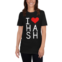 Load image into Gallery viewer, Interhashional - I &lt;3 Hash - Short-Sleeve Unisex T-Shirt (BLK)
