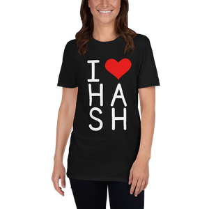 Interhashional - I <3 Hash - Short-Sleeve Unisex T-Shirt (BLK)