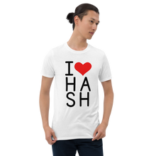 Afbeelding in Gallery-weergave laden, Interhashional - I &lt;3 Hash - Short-Sleeve Unisex T-Shirt (WHT)
