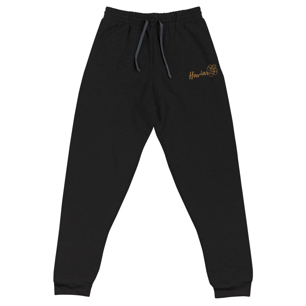 VANGYPTIAN - Haviar Embroidered - Unisex Joggers - BLK / GLD